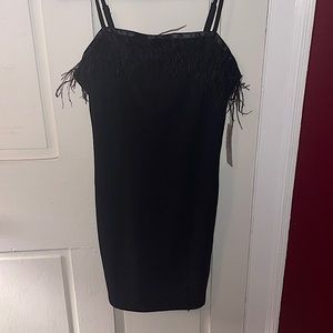 Black feather dress